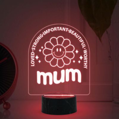 Mom Engraved Night Lamp with Multicolored Light Best Gift for Mom Mothers Day Gift from Daughter & Son Thankyou Gift for Mom